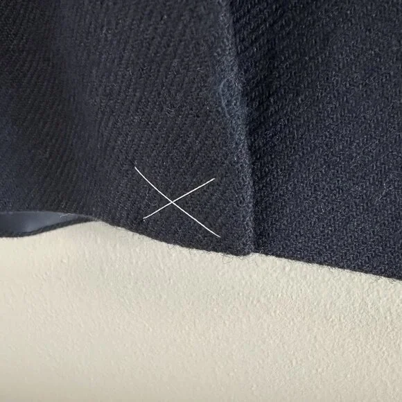 Talbots Navy Wool Blend Belted Timeless Classic Blazer Jacket - Picture 9 of 12